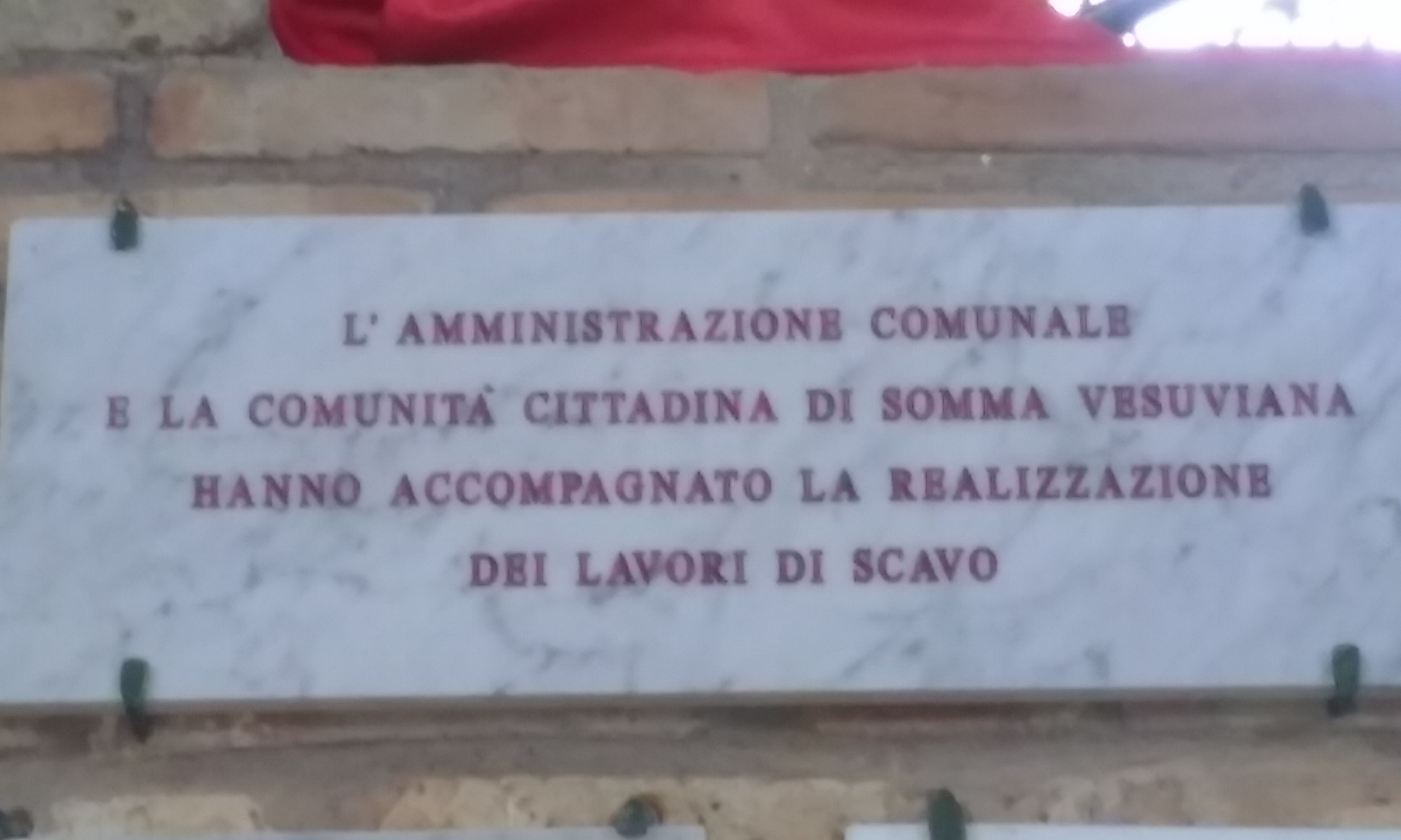 Somma Vesuviana, una targa alla Villa di Augusto per ringraziare la città