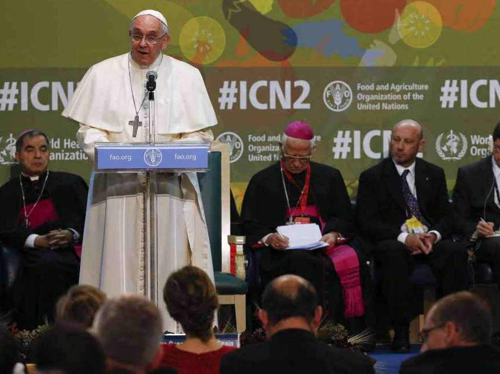 Papa Francesco ai delegati FAO: lotta alla fame senza secondi fini