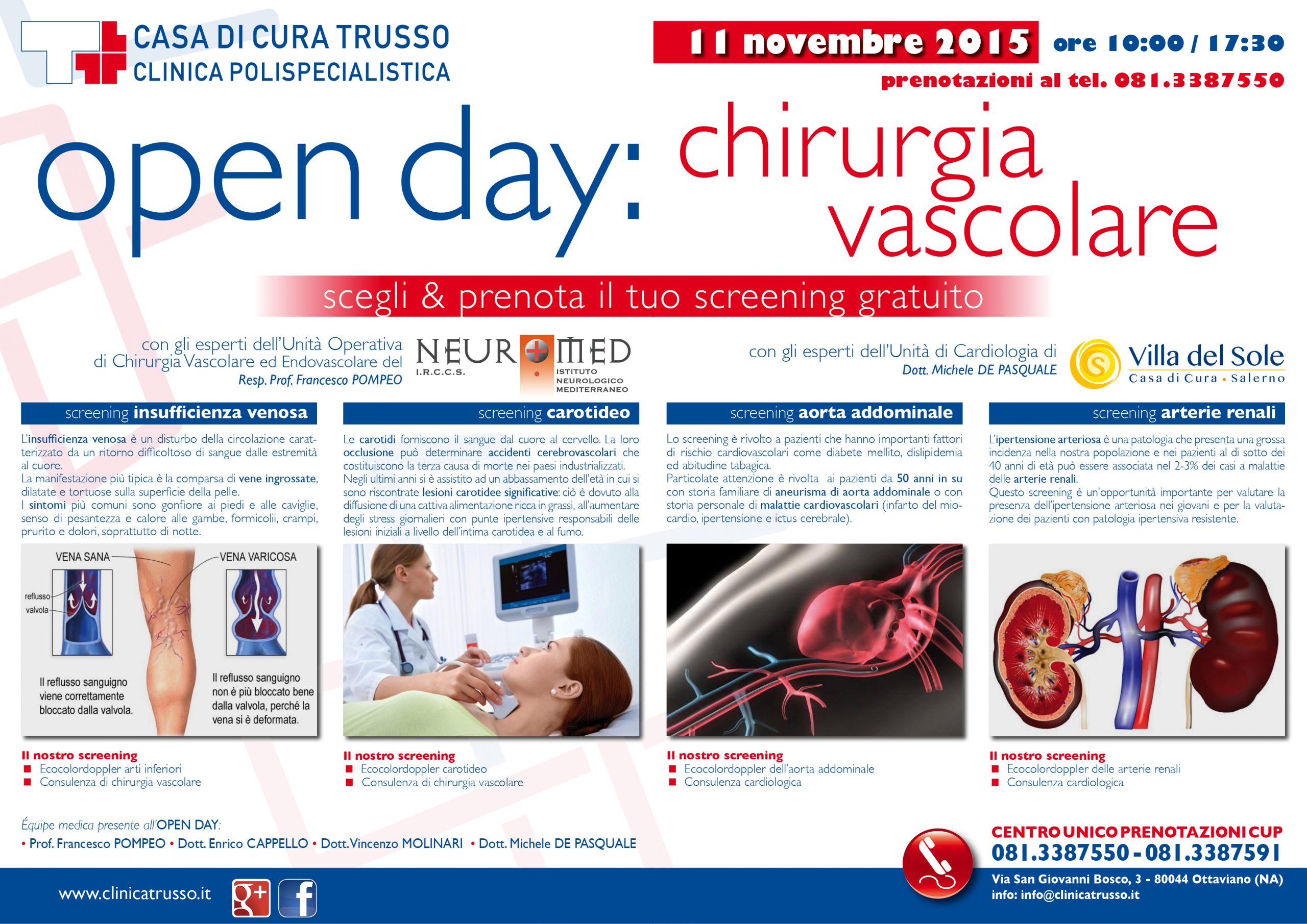 Ottaviano, alla clinica Trusso la prevenzione vascolare è per tutti