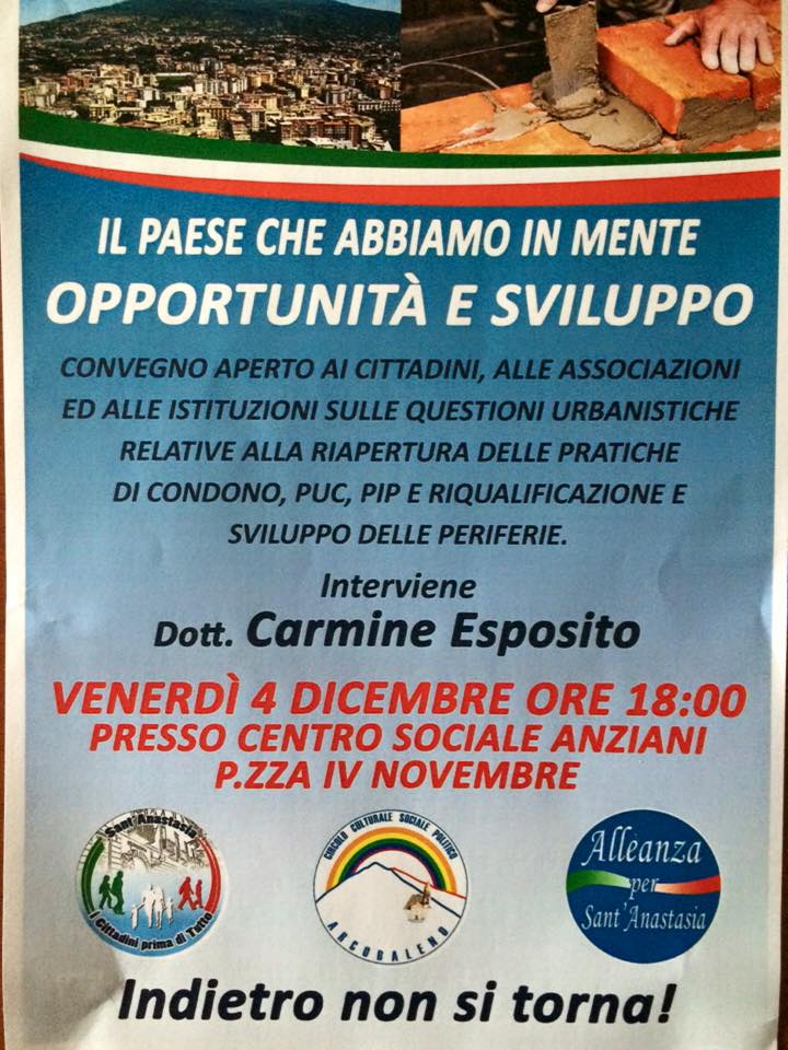Sant’Anastasia, opportunità e sviluppo: un’idea di paese