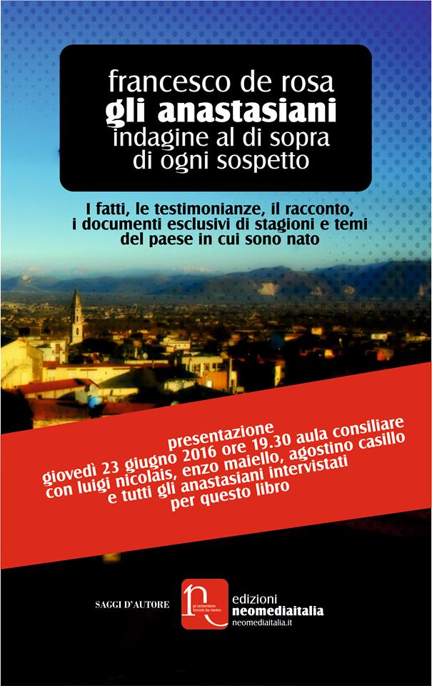 Sant’Anastasia, «Indagine al di sopra di ogni sospetto», il nuovo libro di Francesco De Rosa.