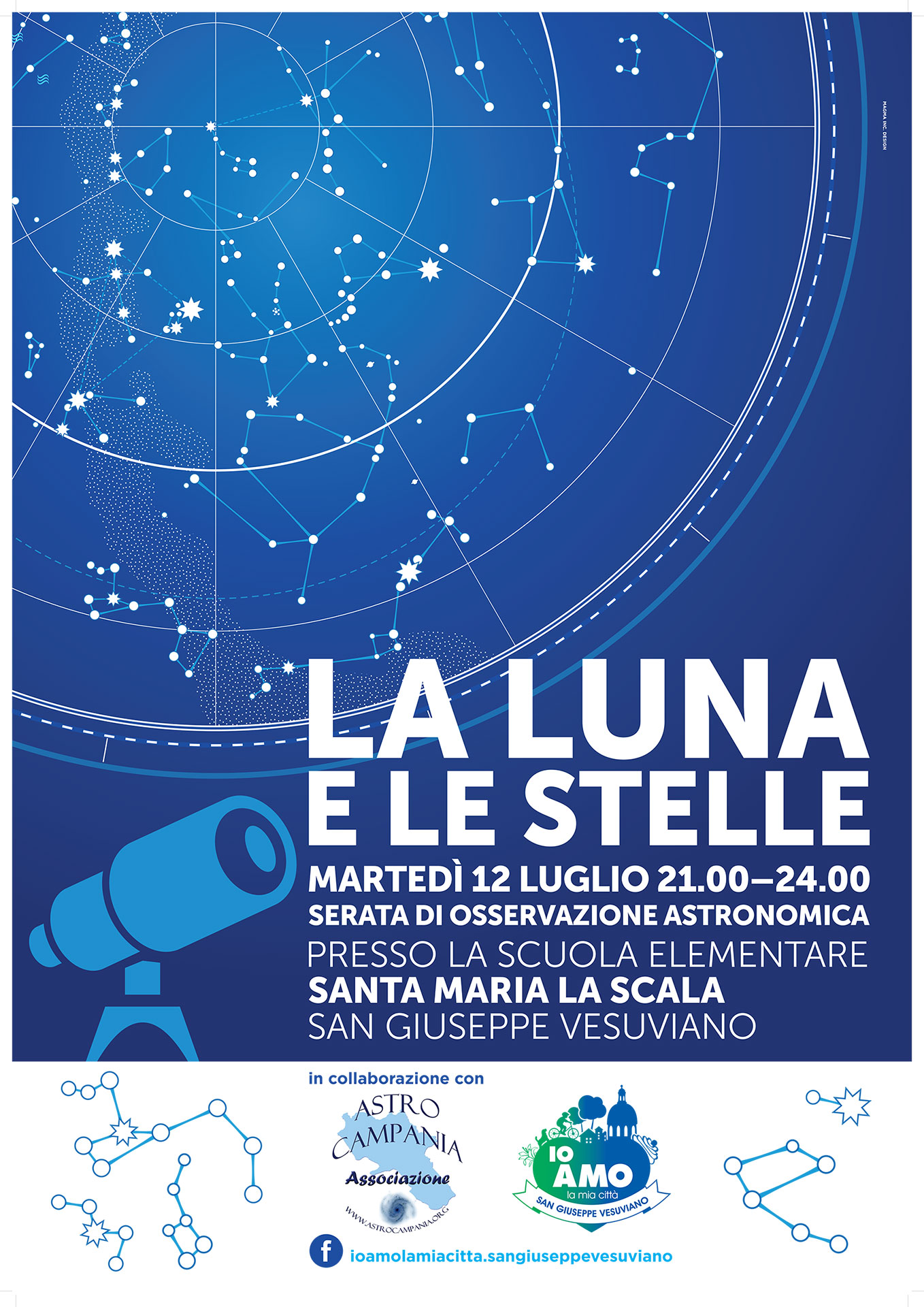 “La luna e le stelle”: serata di osservazione astronomica presso la scuola elementare Santa Maria La Scala