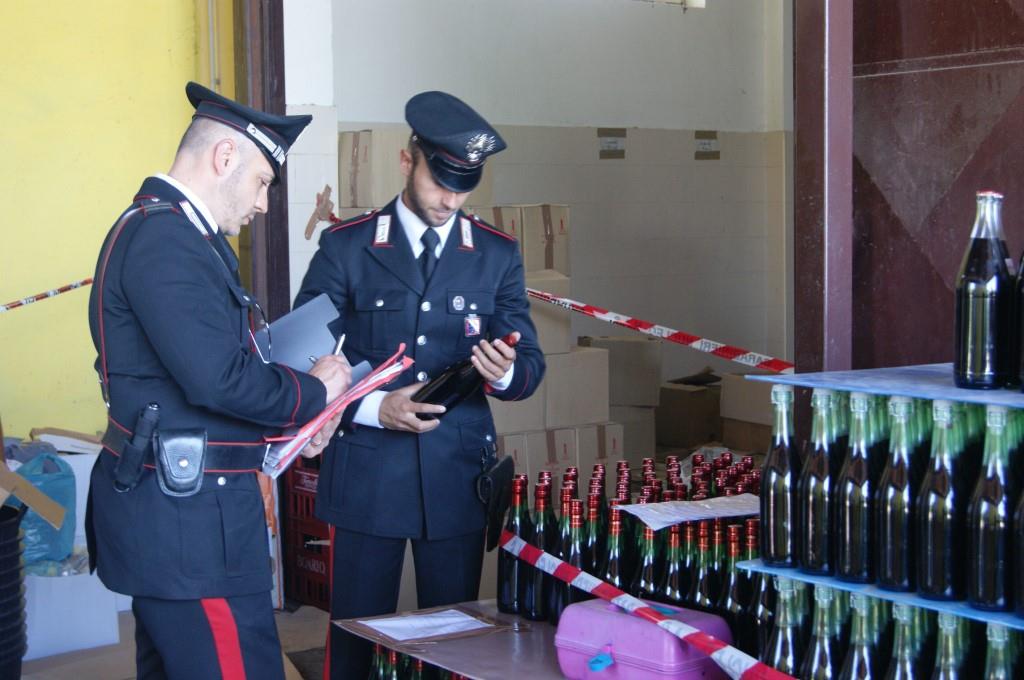 Acerra/Sannt’Antimo/Lettere: i Nas sequestrano 7mila bottiglie di vino