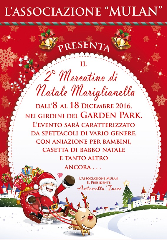 Aria di Natale a Mariglianella, in arrivo il mercatino al Garden Park
