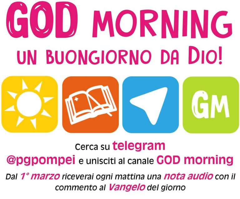 «God Morning»: la parola di Dio su Telegram, note audio e versetti del Vangelo