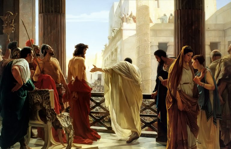 “Ecce homo”, un quadro, una scena eterna: la folla preferisce il brigante Barabba a Gesù. Ma Gesù capisce…