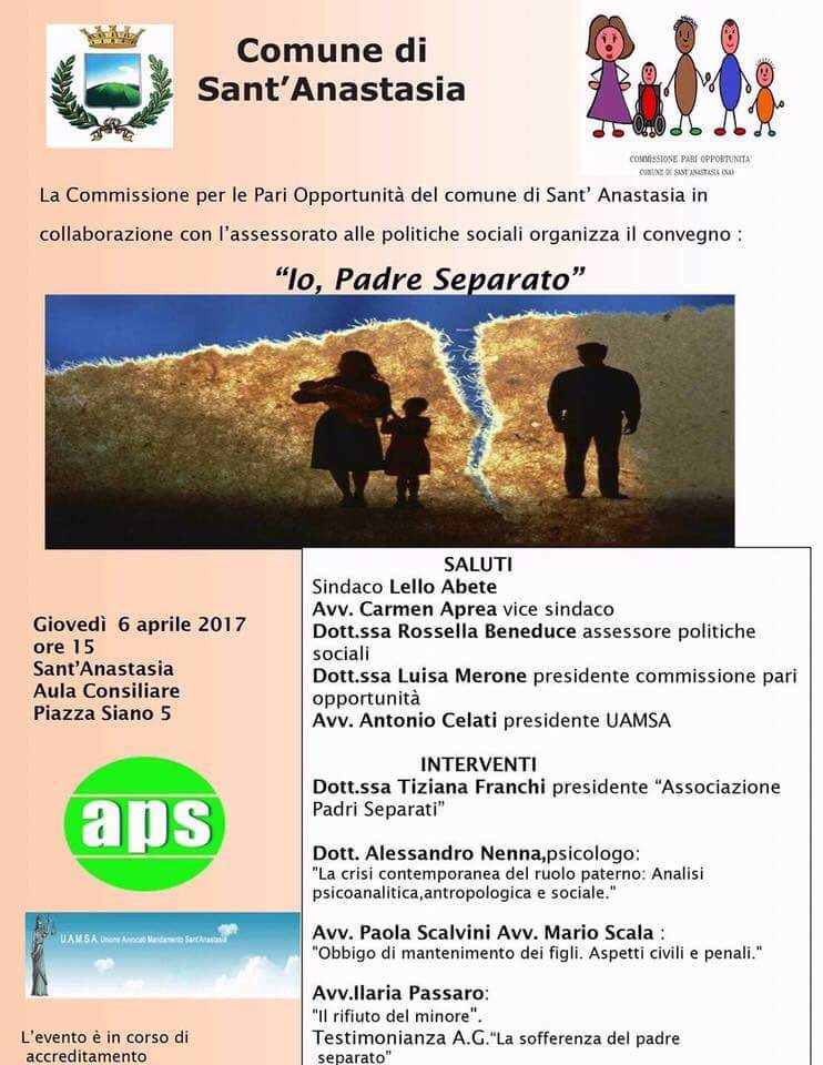 Sant’Anastasia, il convegno «Io, padre separato».