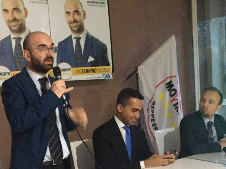 Somma Vesuviana, Luigi Di Maio in città per il candidato Ciro Sannino: «Le ammucchiate sono sempre pericolose»