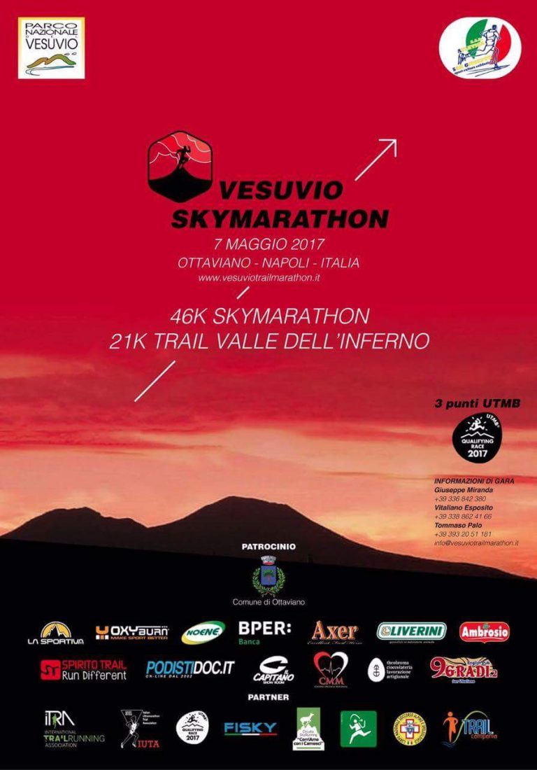 “VESUVIOSKYMARATHON 2017”: gara podistica nel Parco Nazionale del Vesuvio