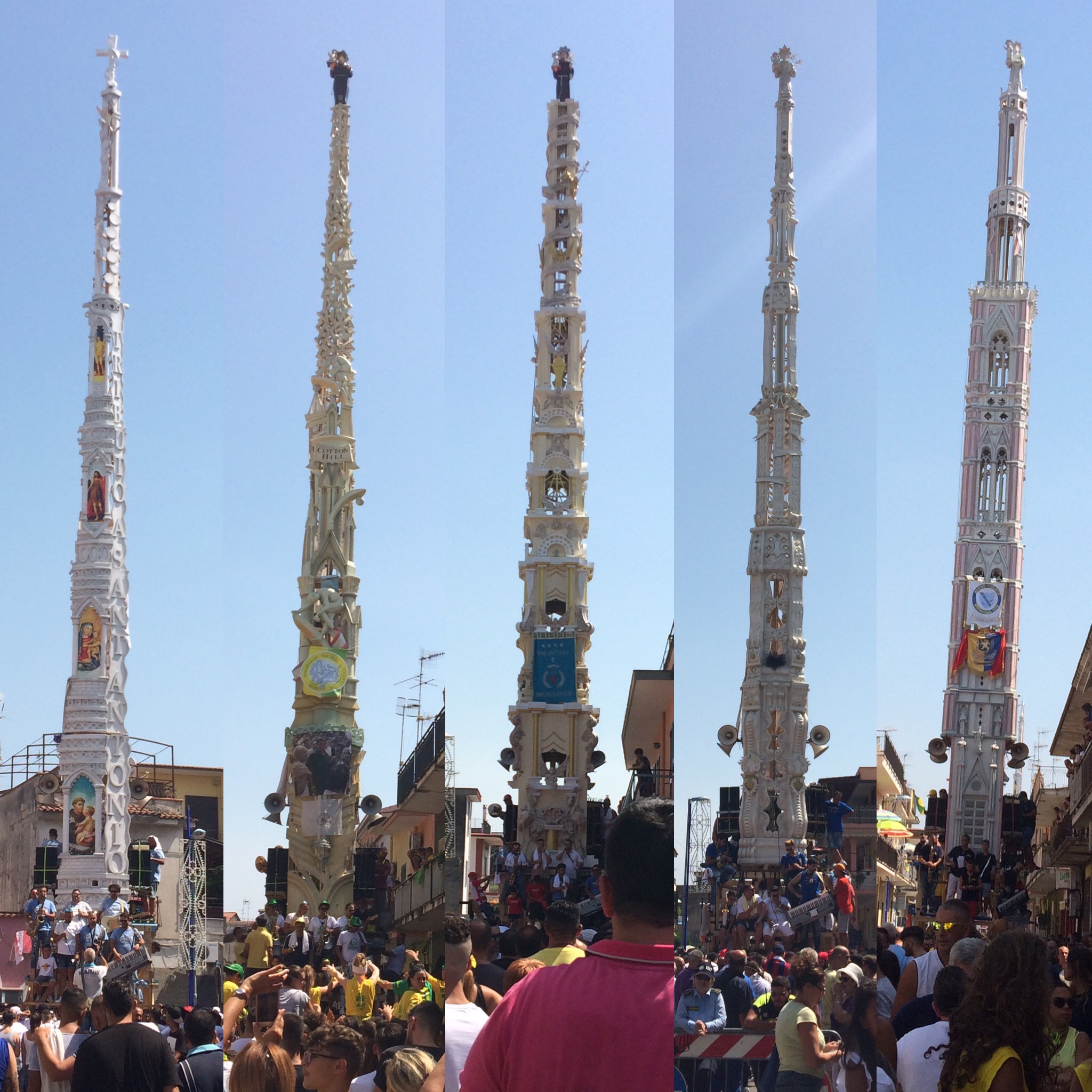 Brusciano, ballano i Gigli. Ma per due paranze niente benedizione