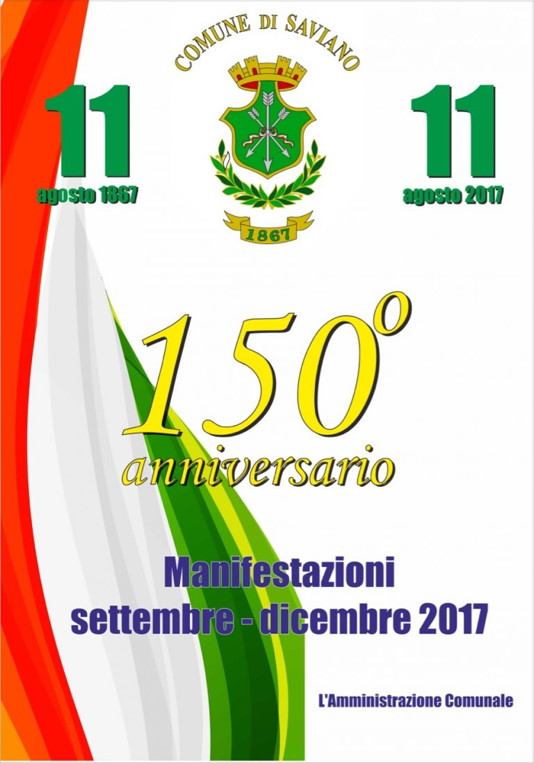 Saviano: oggi 150° anniversario della costituzione