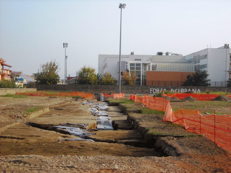 Acerra, dai lavori per il parco pubblico affiora l’antica città romana