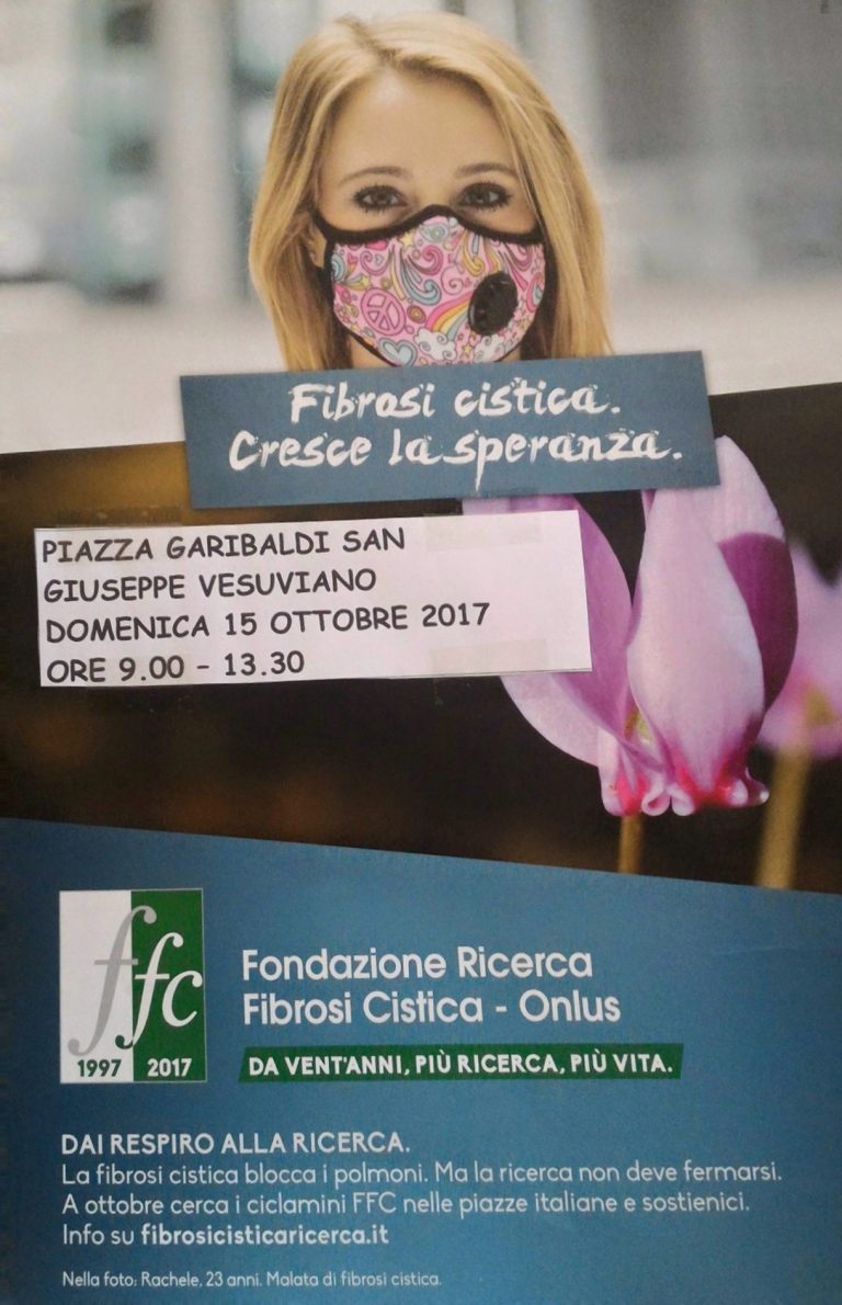A San Giuseppe Vesuviano arriva “Il Ciclamino della Ricerca”: la campagna di raccolta fondi per la lotta alla fibrosi cistica, patrocinata dal Comune di San Giuseppe Vesuviano
