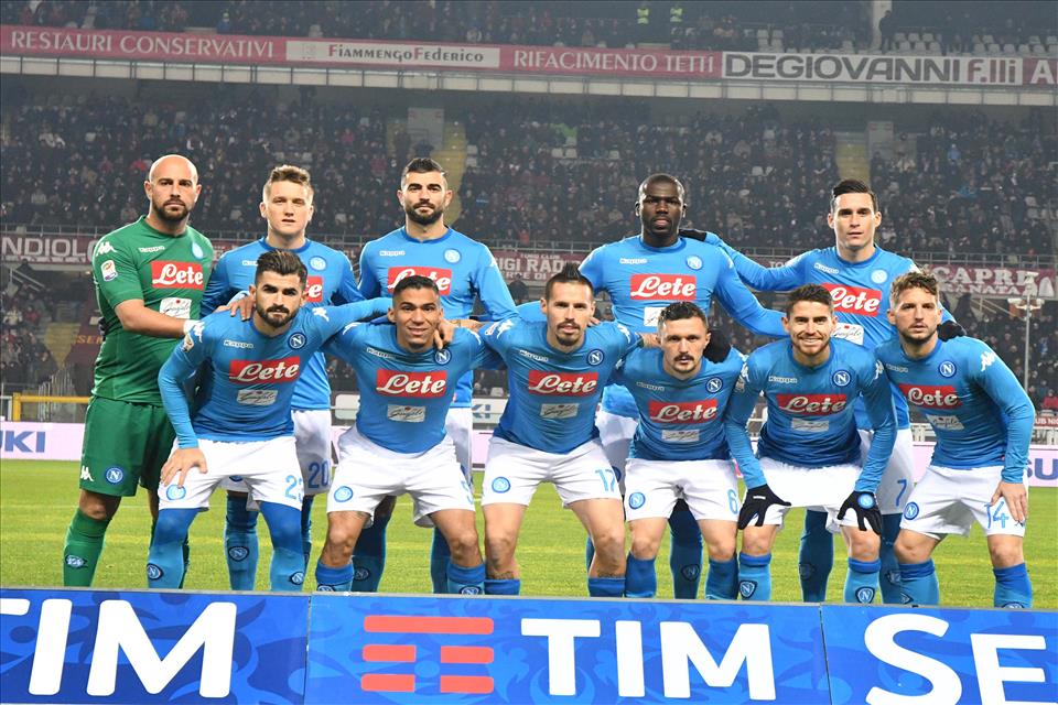 la formazione che ha vinto a Torino (fonte foto, sito internet del Napoli)