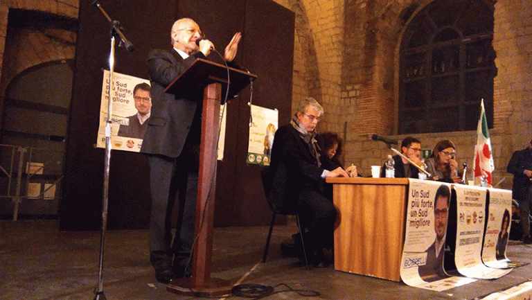 San Giorgio a Cremano, De Luca: ” la Campania ha bisogno di un governo amico”