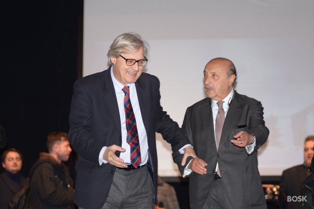 a sx Sgarbi, a dx Raffaele Russo