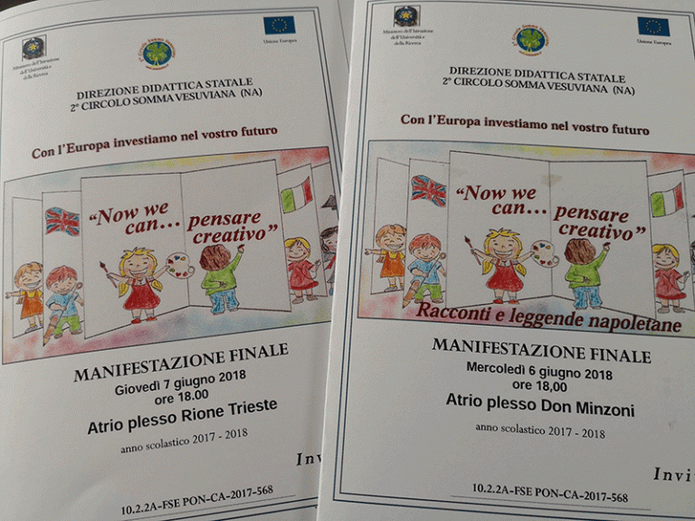 Somma Vesuviana. Progetti Europei al 2° Circolo Didattico: al via la manifestazione finale