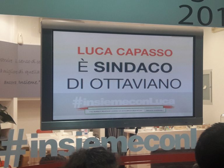 Ottaviano, il sindaco Luca Capasso stravince: «Una vittoria bellissima»