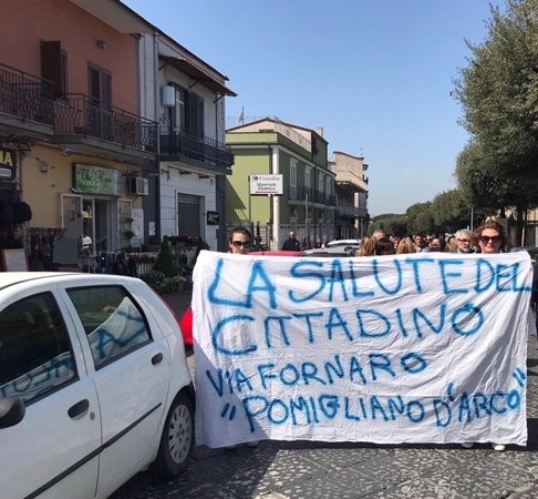 una recente manifestazione del comitato anti cementificio