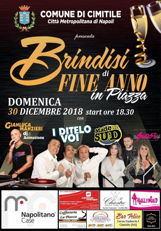Brindisi di fine anno: sul palco a Cimitile i Ditelo Voi