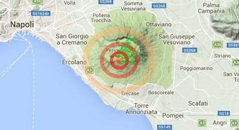 Il Vesuvio trema: sul vulcano due scosse in 4 minuti