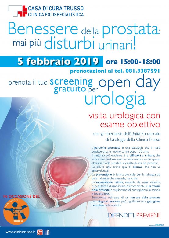 Ottaviano, alla Clinica Trusso giornata di prevenzione delle patologie urologiche