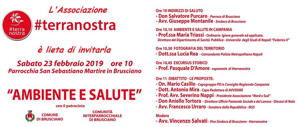 Ambiente e salute, a Brusciano il convegno di Terra Nostra