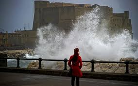 Napoli in balìa del vento: alberi sdradicati, volano anche tettoie