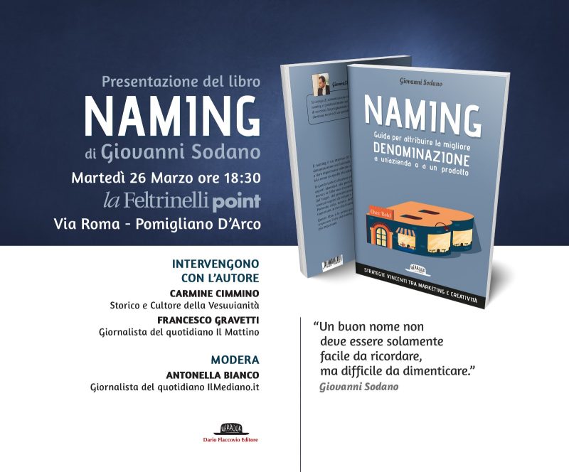 Alla Feltrinelli di Pomigliano Giovanni Sodano presenta “Naming”