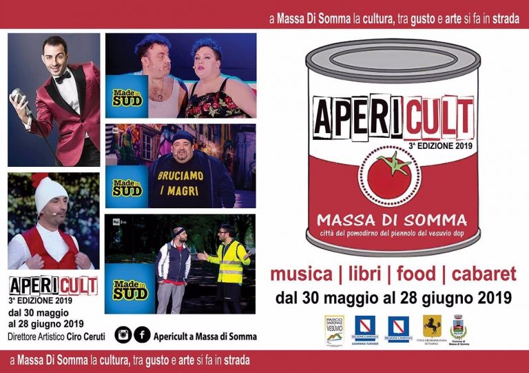 Massa di Somma. Al via l’ “Apericult”, rassegna  di musica, libri, arte e cabaret sotto il Vesuvio