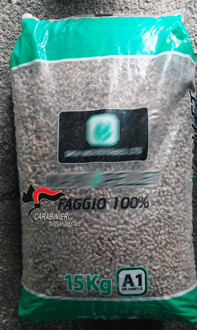 Marigliano, pellet di dubbia provenienza: Carabinieri Forestali denunciano una ditta