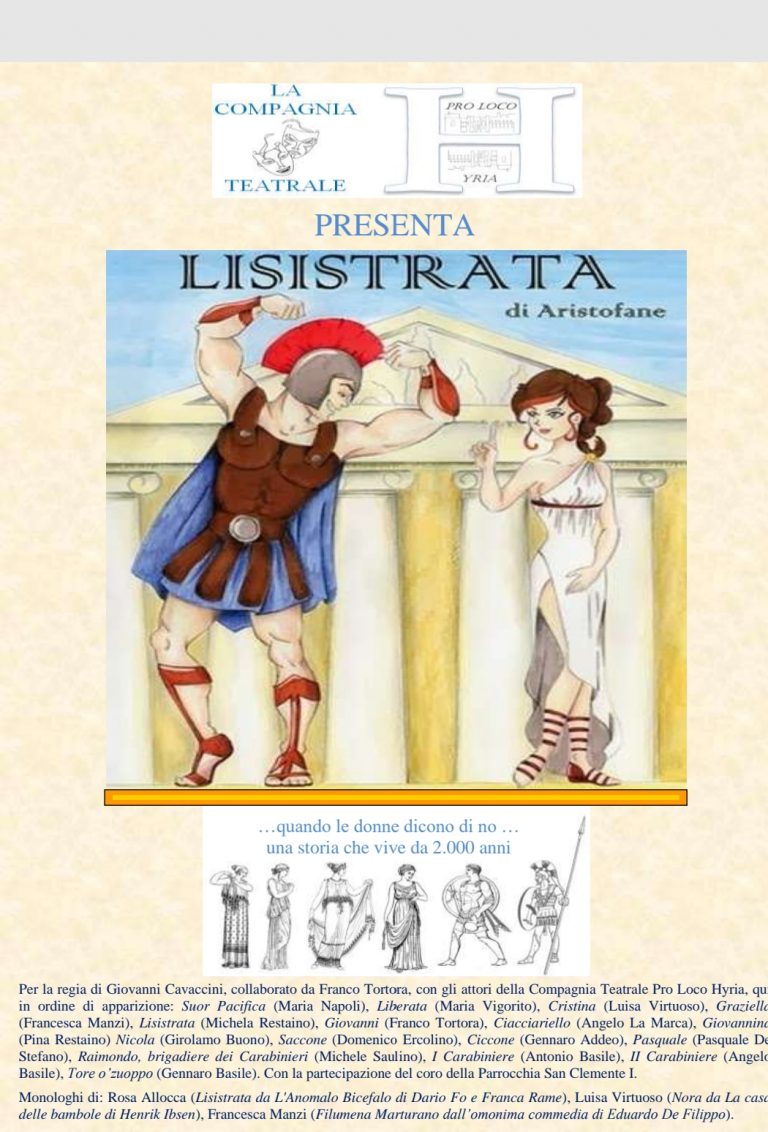 Scenari al Plesco: domenica 5 maggio in scena la compagnia teatrale Hyria di Casamarciano