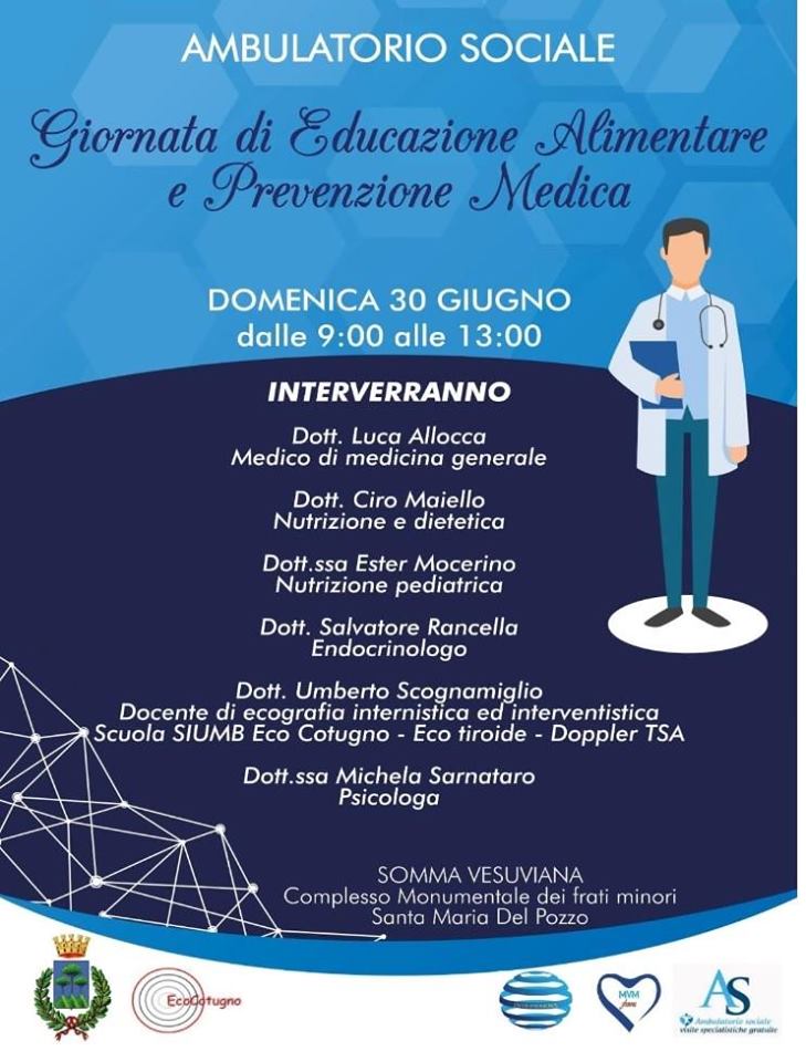 Somma Vesuviana, torna l’Ambulatorio sociale: visite ed ecografie gratuite
