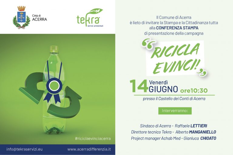 “Ricicla e vinci!”, ad Acerra presentata una campagna di promozione dei riciclatori