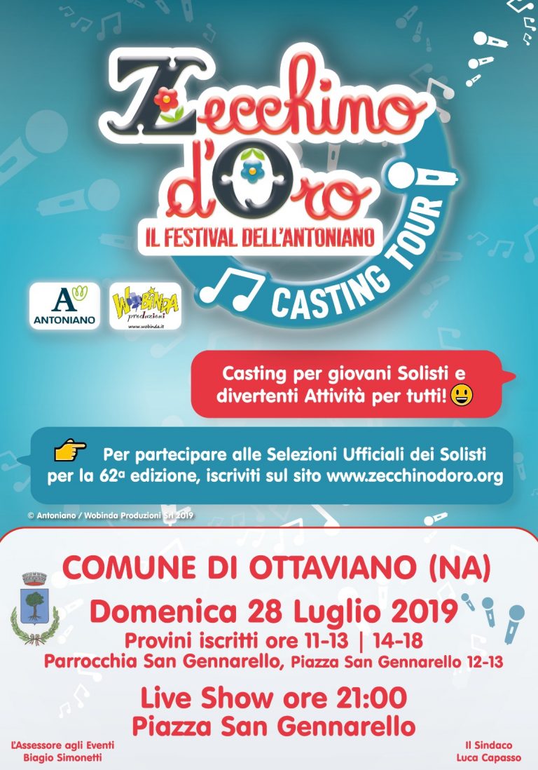 Zecchino d’oro, tappa a Ottaviano: live show in piazza San Gennarello