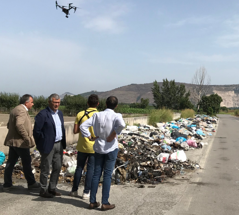 Tutela dell’ambiente: drone in azione a Marigliano e Tufino