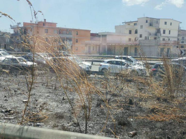 Incendio sulla SP1 tra Casoria e paesi vesuviani: immediato intervento dei Vigili del Fuoco