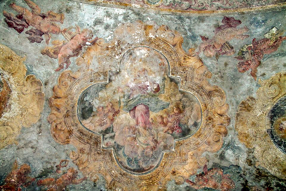 gli affreschi distrutti a palazzo Mondell, distrutto anch'esso