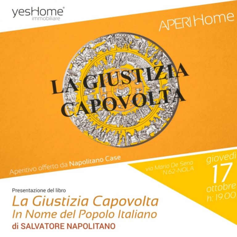 “La Giustizia capovolta”, aperihome con lo scrittore Salvatore Napolitano
