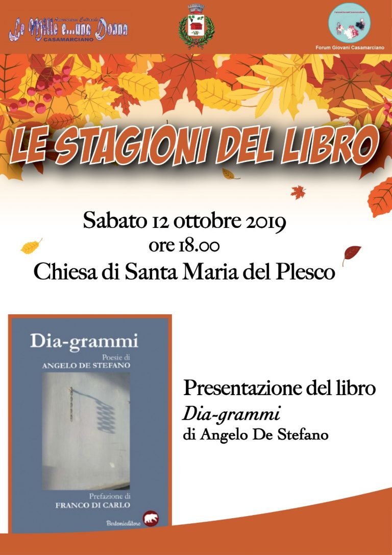 Le stagioni del libro: a Casamarciano il primo incontro con lo scrittore Angelo De Stefano