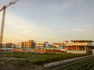 l'interno del cantiere sequestrato a brusciano