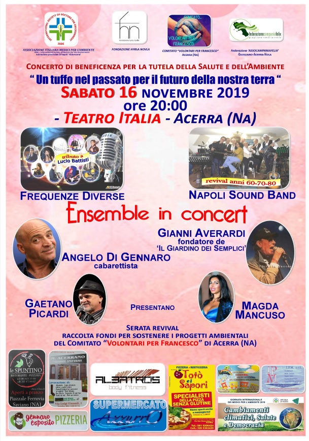 Acerra, l’ISDE-Medici per l’Ambiente promuove un concerto di beneficenza
