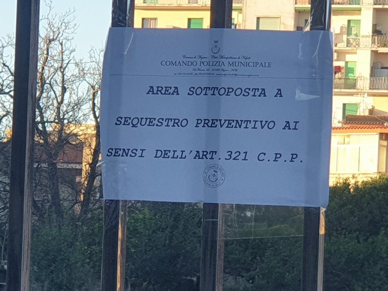 Arzano, sequestrata un’area sbancata senza autorizzazioni comunali