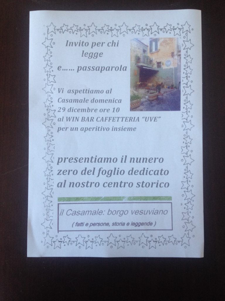 Somma Vesuviana: “il Casamale: borgo vesuviano, fatti e persone, storia e leggende”