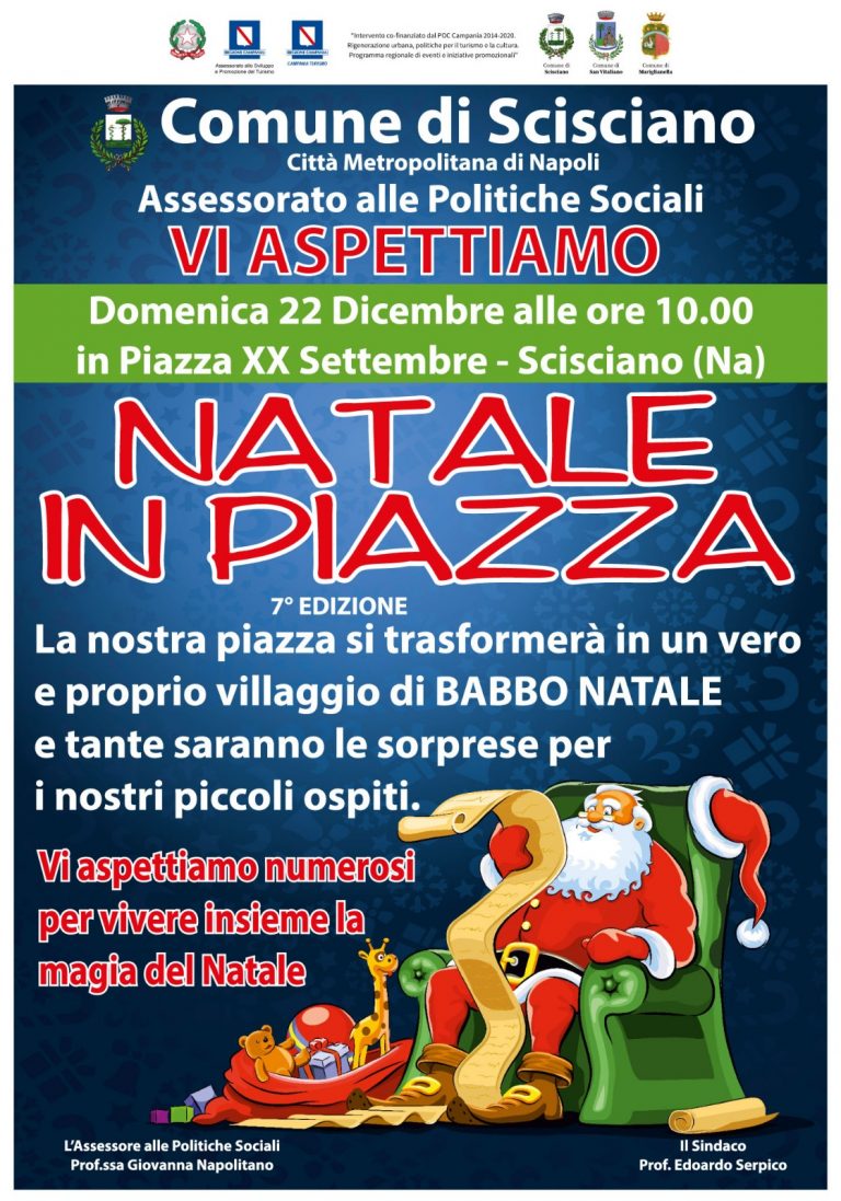 A Scisciano è “Natale in Piazza”: l’evento in programma domenica 22 dicembre
