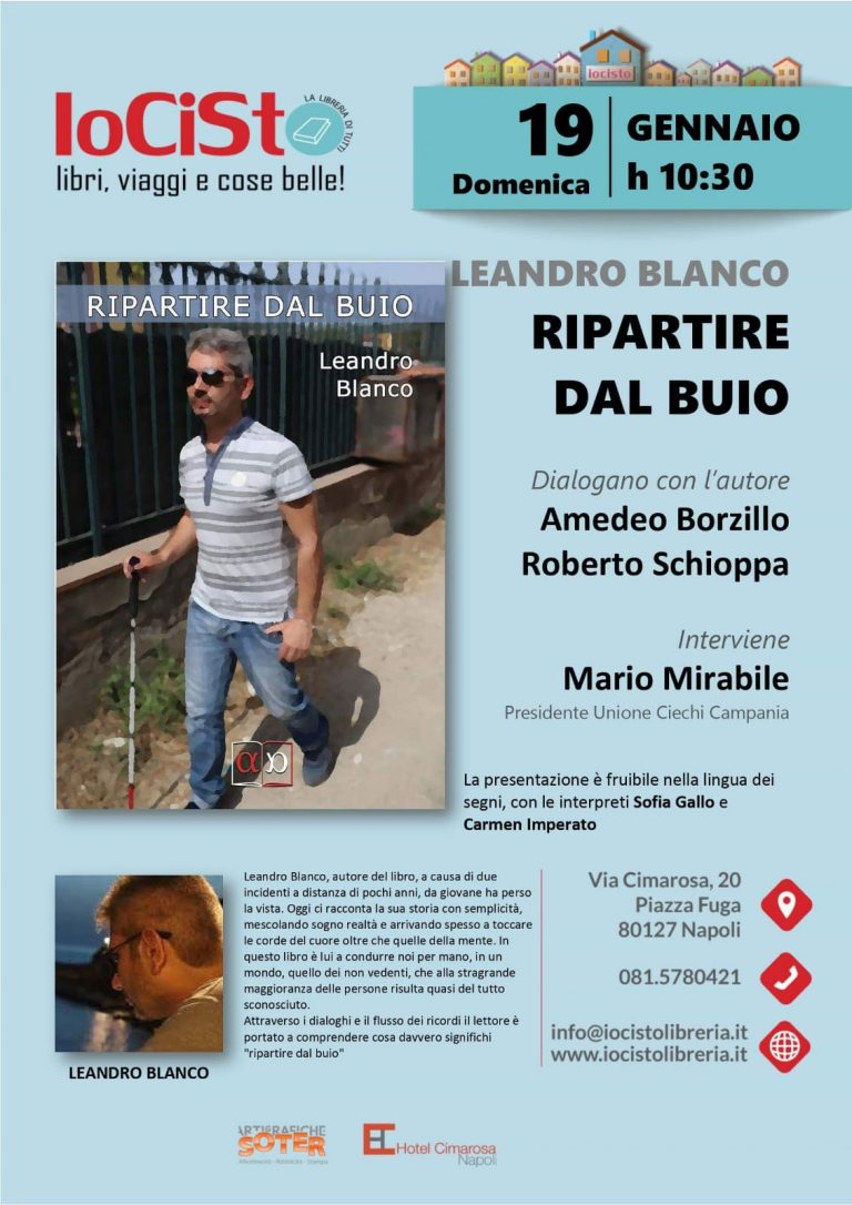 Napoli: “Ripartire al buio”, presentazione del volume di Luciano Cacciapuoti