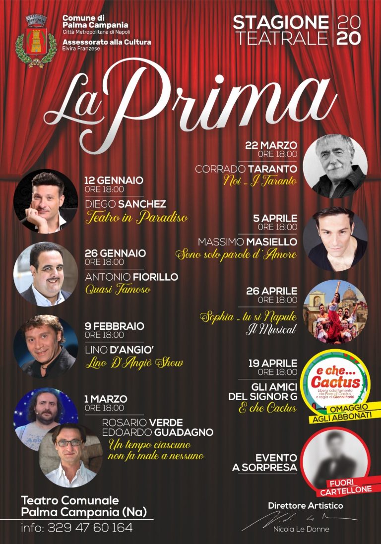 Palma Campania, al via la stagione teatrale: domani la conferenza di presentazione