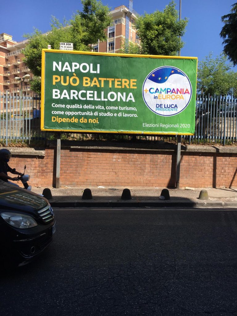 “Napoli può battere Barcellona”, più Europa alle regionali con una provocazione calcistica