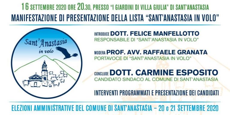 Sant’Anastasia, presentazione della lista Sant’Anastasia in Volo