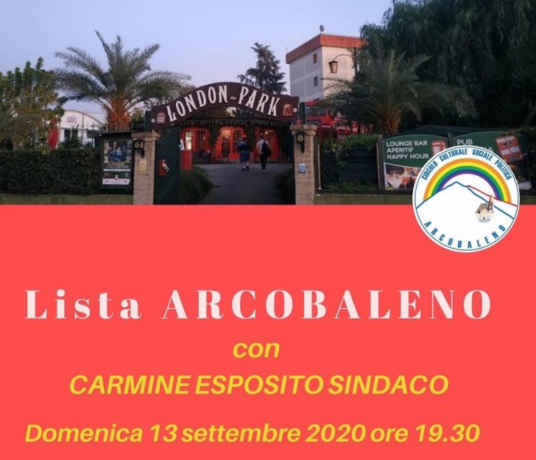 Sant’Anastasia, stasera la Lista Arcobaleno al London Park